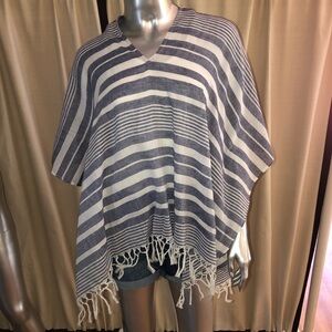 NWT Mud Pie Stripe Cover Up Poncho